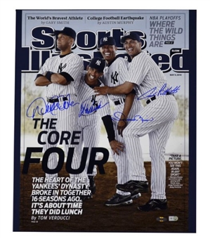 New York Yankees Core 4 Autographed 16x20 Photo (Steiner & MLB Auth)